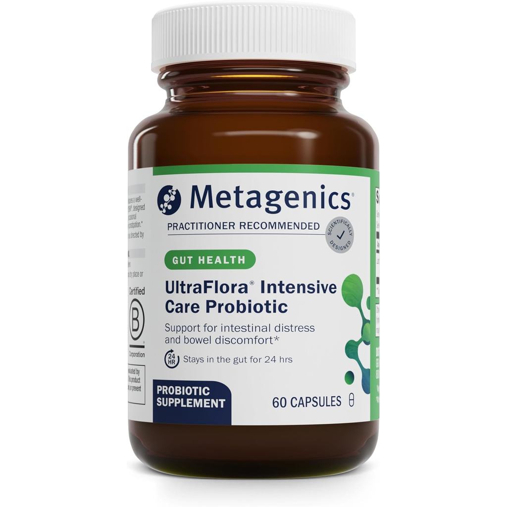 Metagenics UltraFlora Intensive Care Probiotic - 20 Billion CFU Clinically Tested Lactobacillus plan