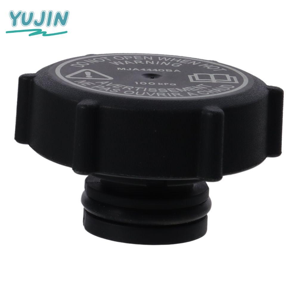 YUJIN 100 KPa, พลาสติกและโลหะ 2.36*1.49 นิ้ว MJA4440BA, ฝาครอบหม้อน้ําสีดําที่ทนทานสําหรับ Jaguar XJ