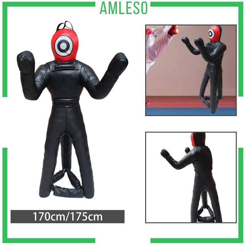 [Amleso] Grappling Dummy Unfilled ทนทานปฏิบัติมัลติฟังก์ชั่ผู้ชายผู้หญิงเจาะ Dummy สําหรับฟิตเนสมวย 