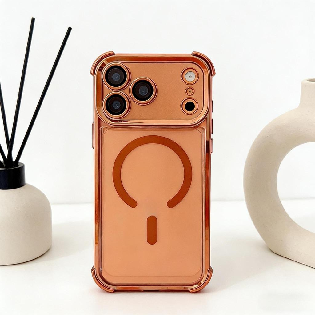 ใหม่ชุบเคสโทรศัพท์แม่เหล็กกันกระแทกโปร่งใสเหมาะสําหรับiPhone 17 17 Air 17Pro 17 Pro Maxชาร์จไร้สายDr