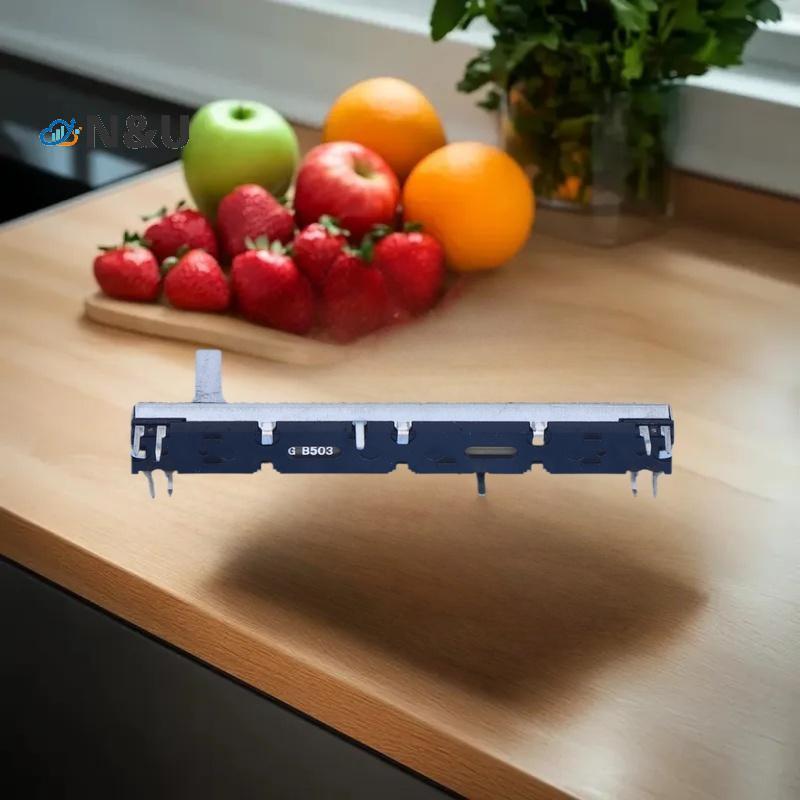 N & U 1pcs 75 มม.ตรงสไลด์ Potentiometer 8Pins A103 Double Fader A10K Soundcraft EFX8 Fader A10Kx2 A2