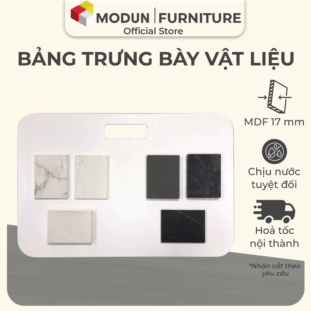 บอร์ดแสดงไม้ mdf กันความชื้นสะดวก วัสดุไม่บิดเบี้ยว หนา 12,17mm-BM001