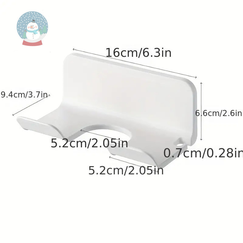 ผู้ถือเครื่องเป่าผมติดผนังพร้อมปลั๊กพลังงาน Punch ช่องฟรี Rack Organizer Stand สำหรับห้องน้ำ เครื่องเป่าผม ราคา ถูกที่สุด ดีลบีเคเค แกลเลอรีภาพที่ 8