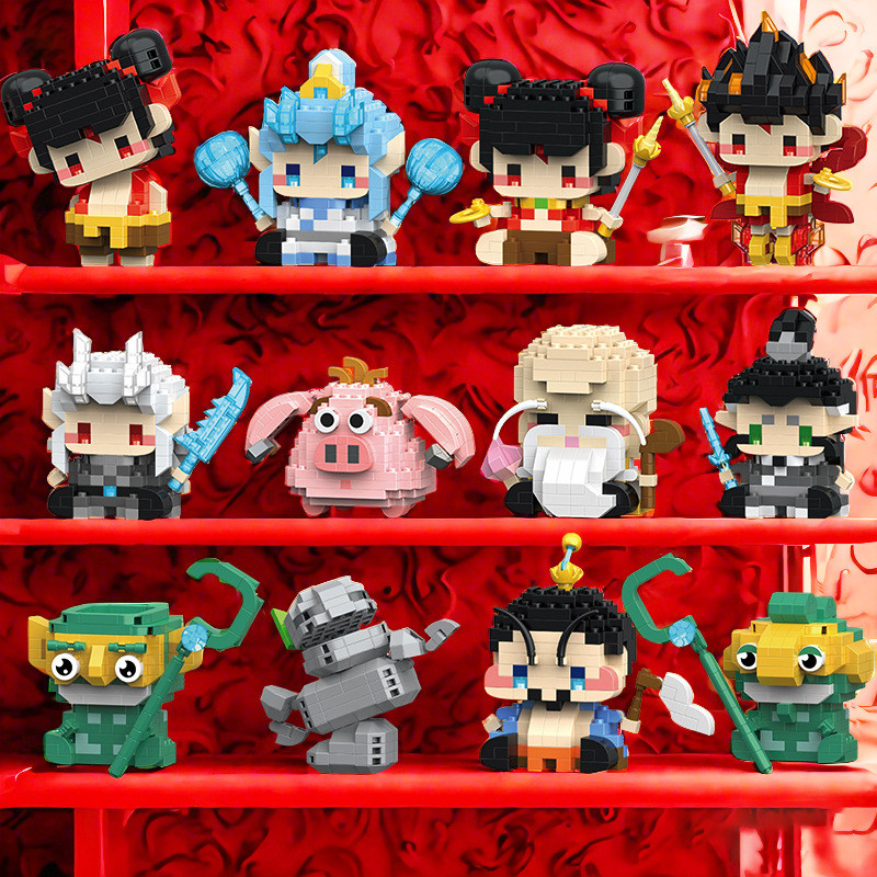 Nezha Ao Bing ตุ๊กตาการ์ตูนอาคารบล็อกของเล่นเข้ากันได้อนุภาคเด็กประกอบของขวัญตกแต่ง CKTQ