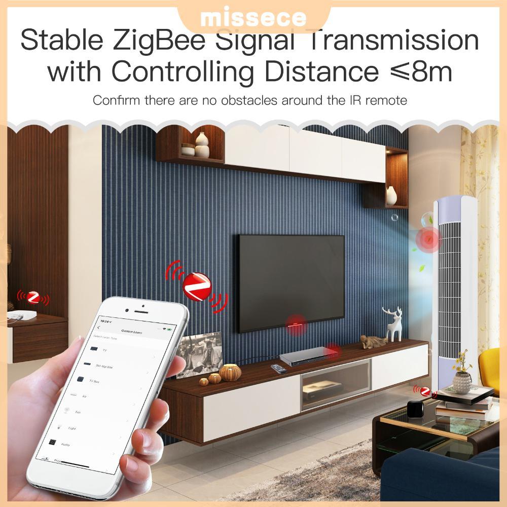 ZigBee Smart IR รีโมทคอนโทรลขับเคลื่อนโดย Tuya เครื่องปรับอากาศ TV IR Remote