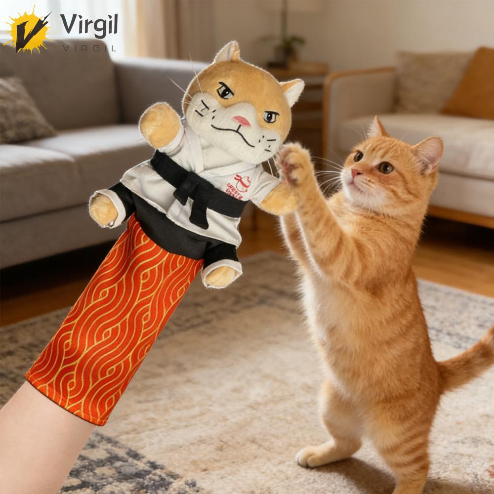 [Virgil.th] Cat Puppet Wrestler with Protective Sleeve Cat Wrestling Glove Puppet Toy
