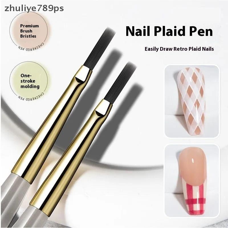 Zhuliye789ps แปรงเพ้นท์เล็บ 1/5/6 ชิ้น วาดลาย แปรงเส้น สําหรับงานศิลปะอะคริลิค DIY