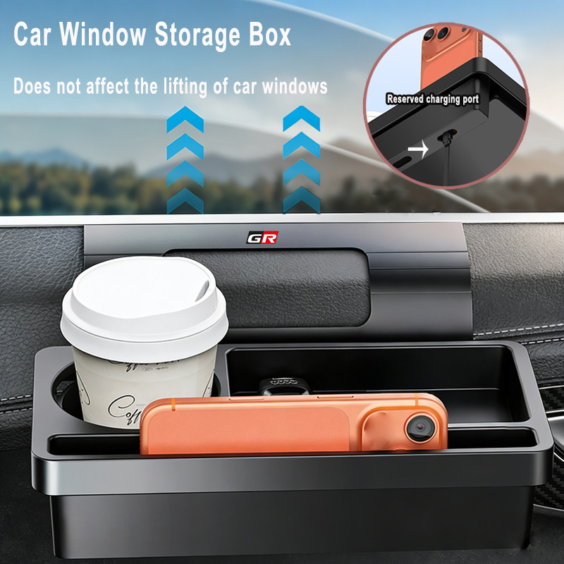Toyota GR รถหน้าต่างกล่องเก็บถ้วยผู้ถือเครื่องดื่มโทรศัพท์สล็อตแขวนชั้นเก็บรถอุปกรณ์เสริม,สําหรับ To