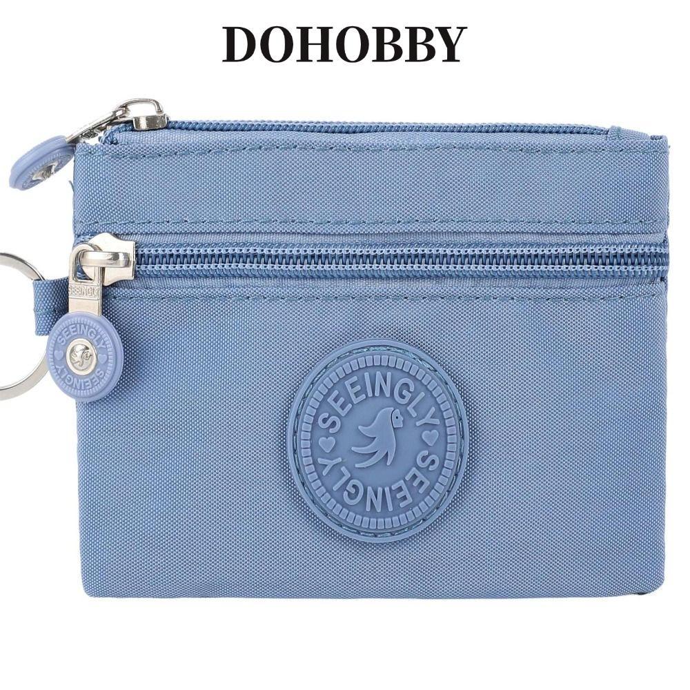 DOHOBBY กระเป๋าใส่เหรียญเงิน,กันน้ําพร้อมแหวนกุญแจบัตรเครดิต สวัสดี,2023ทนต่อการสึกหรอผ้าใบกระเป๋าสตางค์กระเป๋าเงินชายหญิง