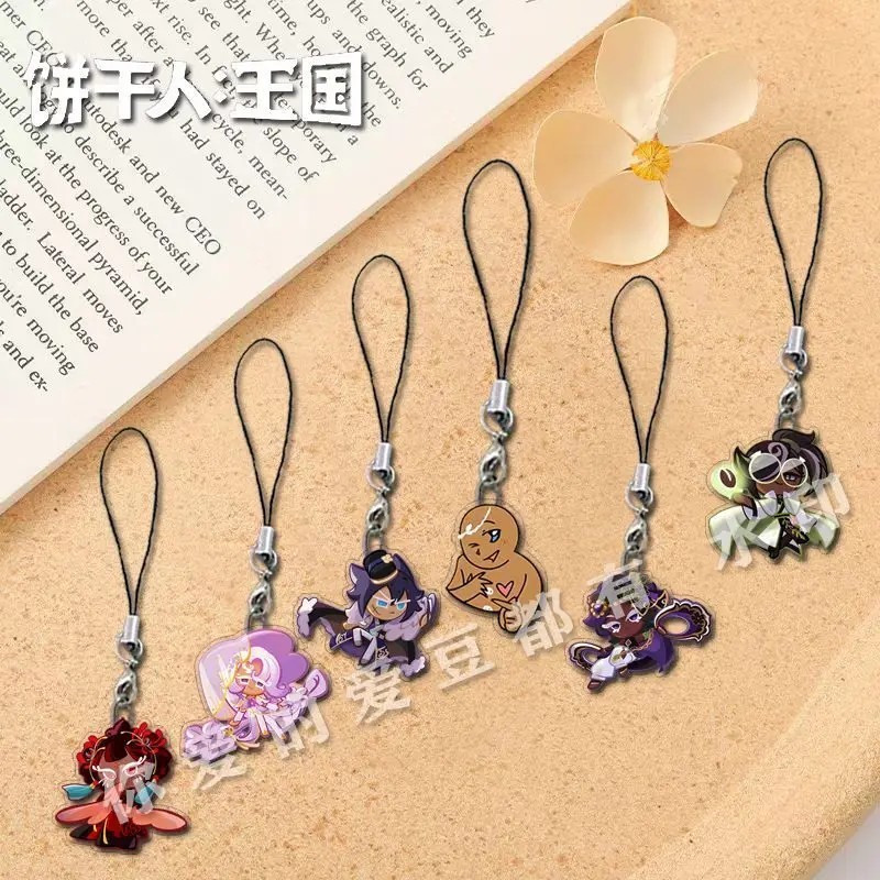 พวงกุญแจเกม Cookie Run Kingdom Shadow Milk Pure Vanilla Mystic Flour Candy Apple Acrylic micha รุ่นส