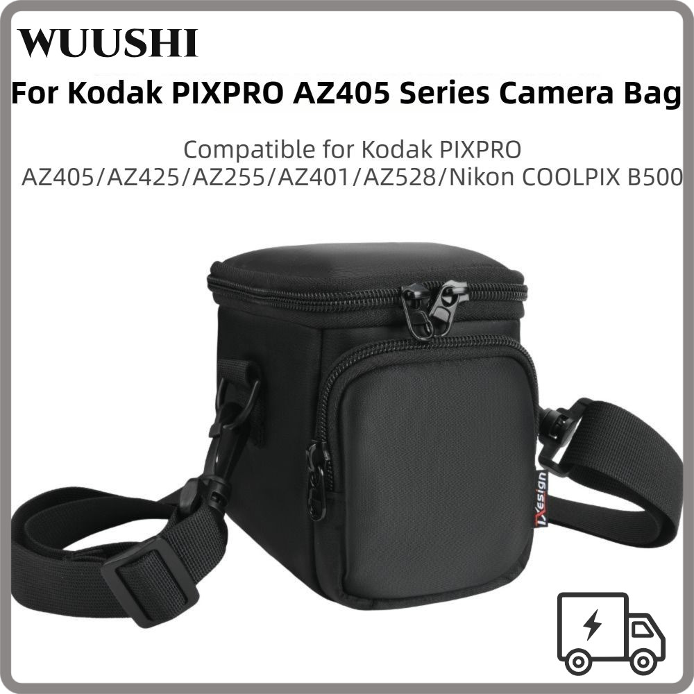 WUSHI Camera Storage , Dual-pocket กระเป๋าเดินทางกันกระแทกพร้อมสายคล้องไหล่ Anti-scratch Anti-fall ก