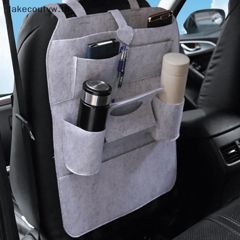 LK Felt Car Seat Ba Organizer, Ki Mats Car Ba Seat Protector สําหรับเด็ก, 6-Poet Storage TH