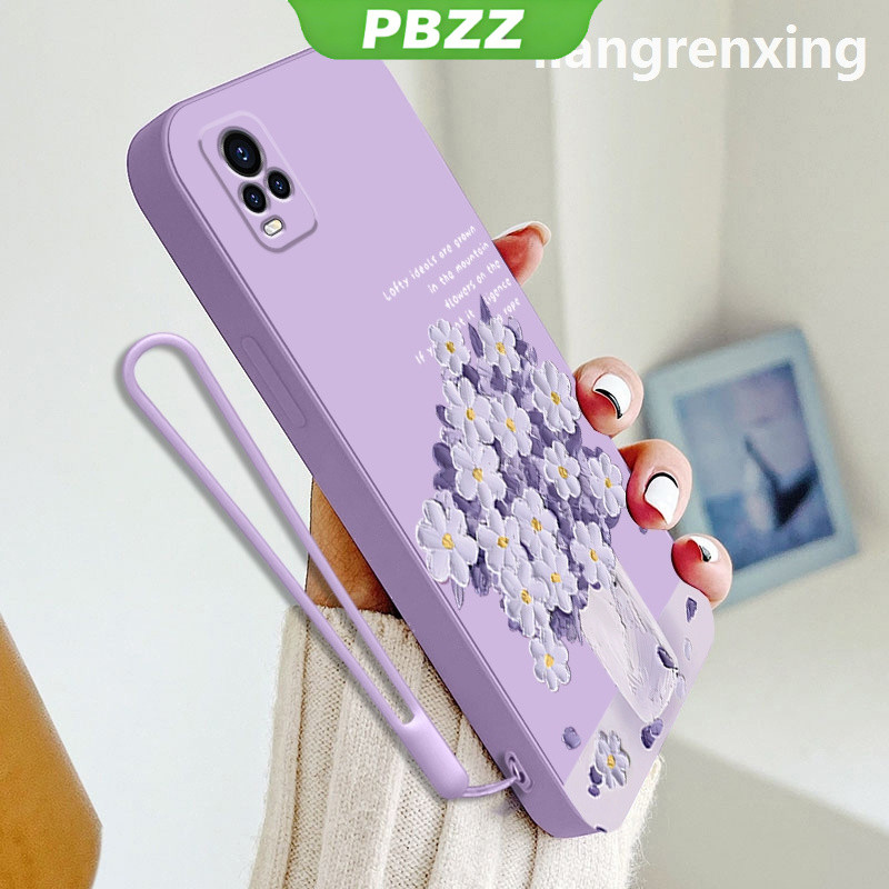 PBZZ เคสโทรศัพท์มือถือ ซิลิโคนนิ่ม กันกระแทก ลายการ์ตูนดอกไม้ สําหรับ vivo v20 PRO v20se v23e v23 v21 v21e 5G YTYHH01