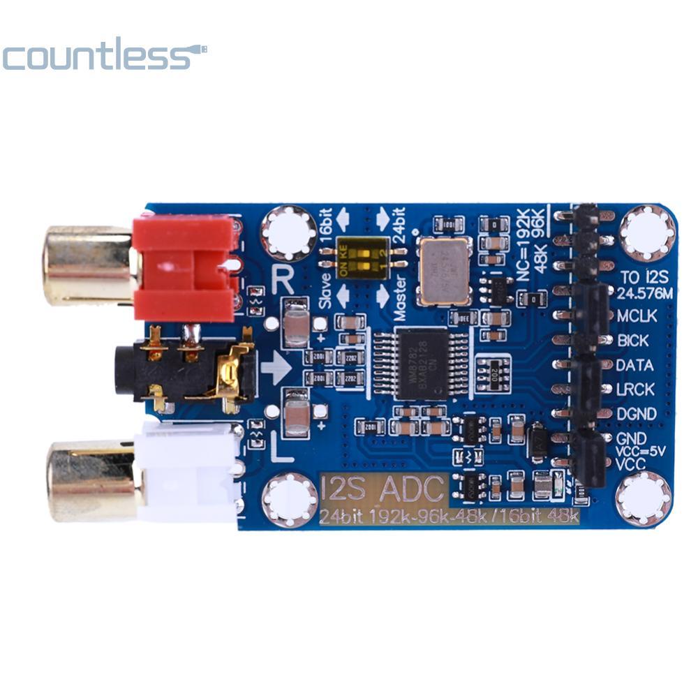 I2S ADC HiFi Audio Acquisition การ์ดโมดูล WM8782S Master Slave โหมด Development Board 24BIT 192K 96K