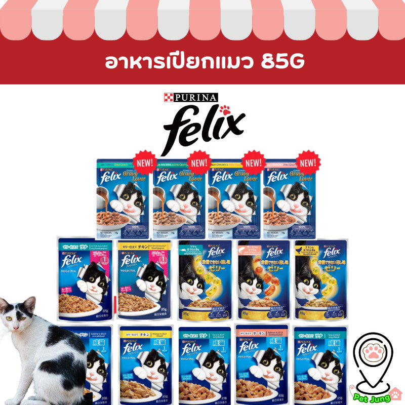 FELIX เฟลิกซ์ อาหารเปียกแมว ขนาด 85 กรัม