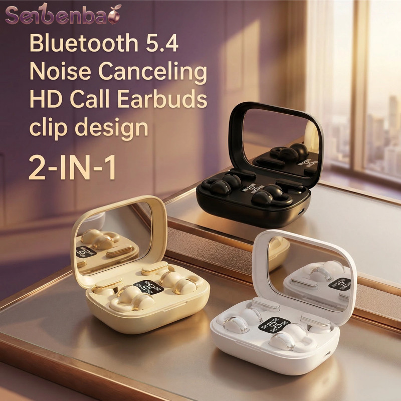 Senbenbao Q10 หูฟังบลูทูธ 2in1 ใหม่หูฟังคู่ ENC เสียงยกเลิกหูฟังพร้อมอายุการใช้งานแบตเตอรี่ยาวนานและหูฟัง TWS Sleep กันน้ํา