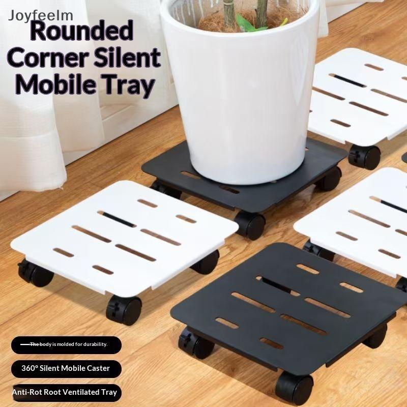 YFE Mobile Plant Pot ถาดมีล้อสําหรับ Heavy Plants Stands Mobile Trolley N