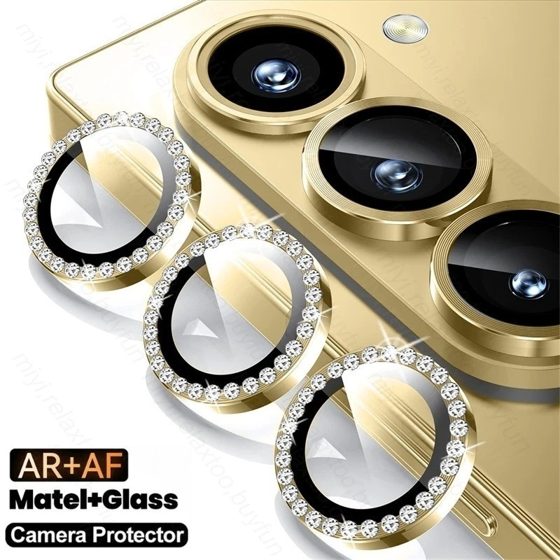 สําหรับ Samsung Galaxy ZFold 7 ZFold7 โทรศัพท์กล้องกระจกนิรภัยแหวนสําหรับ Samsung Galaxy Z พับ 7 เพช