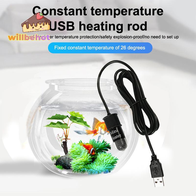 [Willbehot-t] Mini Aquarium Heating Rod Fish Tank Aquarium Heater Submersible Thermostat Heater 18-3