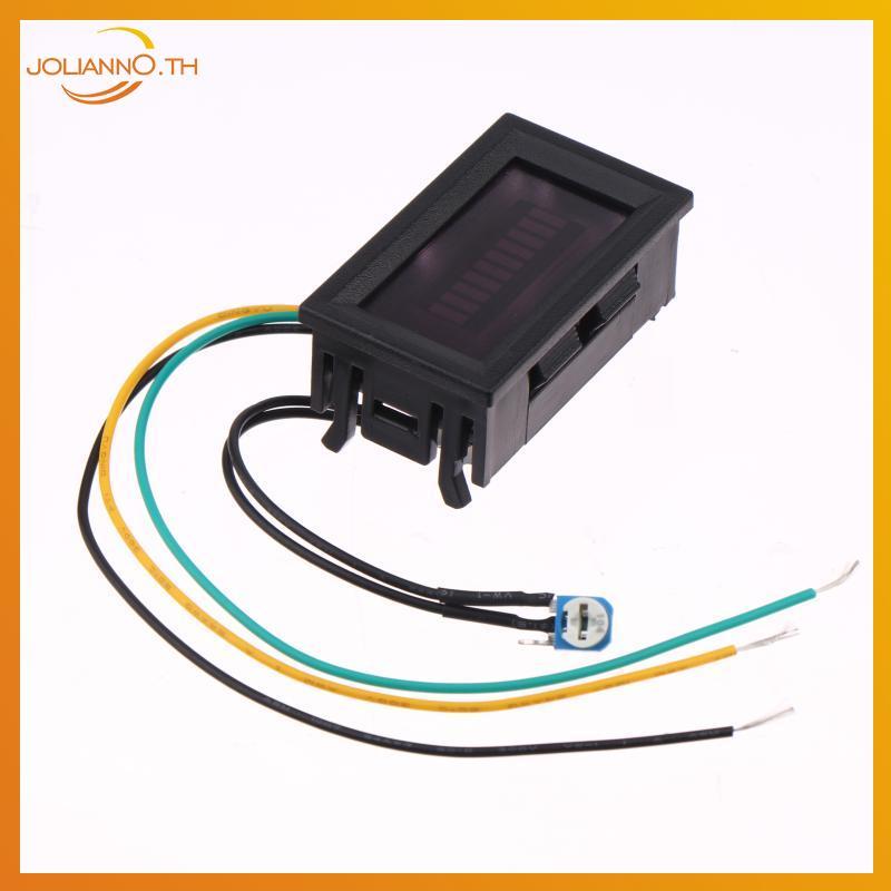 Joliann0 การใช้วัดระดับตัวบ่งชี้ 12V Universal รถจักรยานยนต์รถน้ํามัน Scale Meter LED น้ํามัน Scale Meter th