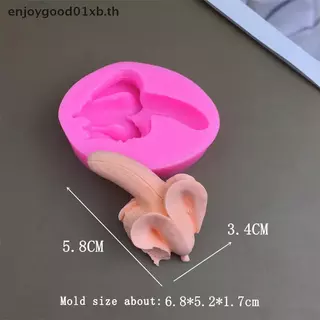 EDTH 1 PC 3D กล้วยซิลิโคนแม่พิมพ์เค้กพลาสเตอร์กล้วย DIY ทําเทียนน้ํามันหอมระเหยสบู่ยิปซั่มเบเกอรี่ตกแต่งแม่พิมพ์.