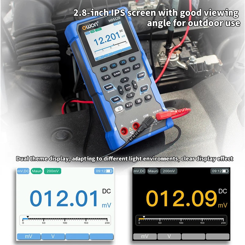 OWON 2 in 1 Digital Oscilloscope Multimeter 1MHz Bandwidth 5MSa/s Rate True RMS แรงดันไฟฟ้าความต้านท