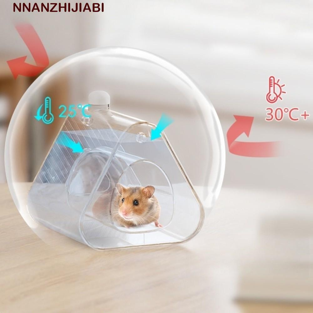 NANZHIJIABI Water Cube Hamster House, Cooling High Transparency Triangle Hamster Cage, ทําความสะอาดง