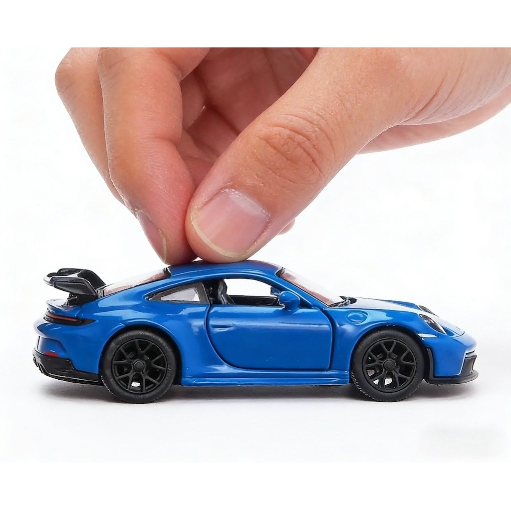 MYBRICKSTORE Bburago 1:64 สีฟ้า 911 GT3 Racing กีฬารุ่นDiecastรวบรวมจอแสดงผลรถโลหะBN