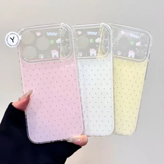 🔥SUN ส่งจากไทย🔥เคสไอโฟน17 โปร่งใสลูกบุหรี่สีอ่อนน่ารัก สำหรับ iPhone 16 15 17 air 12 14 13 Pro Max 15 16 14 Plus