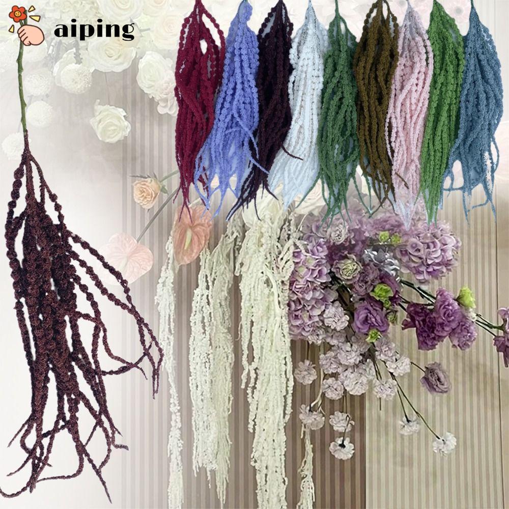 AIPING พืชแขวนประดิษฐ์, โฟมหลากสีจําลอง Amaranthus Caudatus, อุปกรณ์เสริมที่สวยงาม Photo Props เครื่องประดับแขวนยาวพู่ดอกไม้ยุโรปตกแต่งงานแต่งงาน