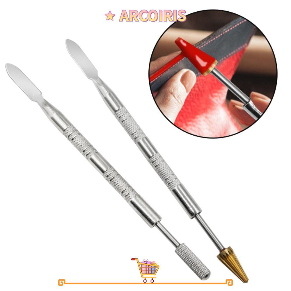 ARCOIRIS ปากกาน้ํามันขอบหนัง, สแตนเลส DIY Gluing Dye ปากกา, ปฏิบัติ Double Head Paint Roller Stick หนัง