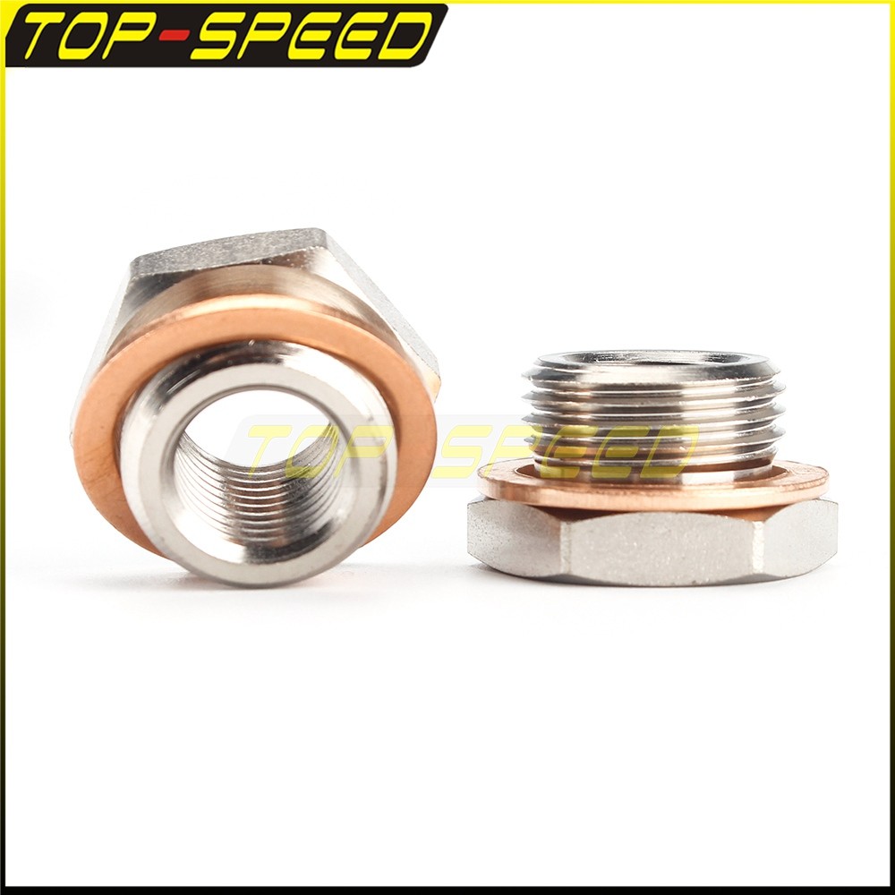 O-รถจักรยานยนต์ 18 มม.To12mm O2 เซนเซอร์ออกซิเจน Spacer ลดอะแดปเตอร์สําหรับ Harley Sportster XL1200X