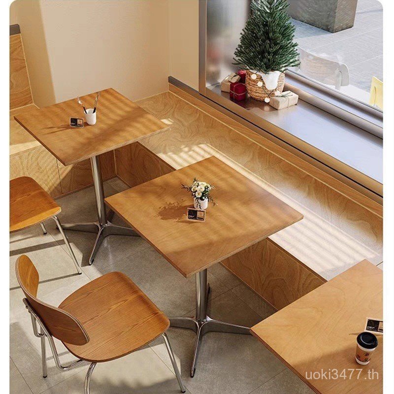 ห้องรับประทานอาหารคาเฟ่ ins บอร์ด Ocean Tea Shop Simple B & B โต๊ะบาร์เก้าอี้สไตล์ Retro Commercial 