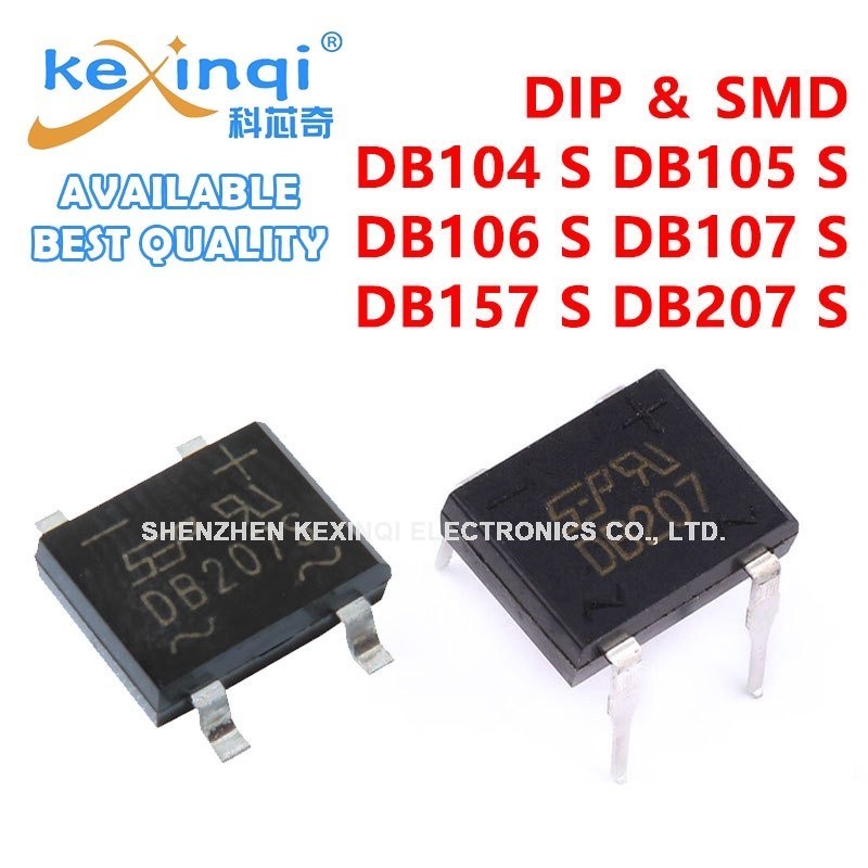 (20PCS) DB207 DB207S DIP-4 SOP4 SMD Rectifier Bridge DB104 DB105 DB106 DB107 DB157 DB104S DB105S DB1