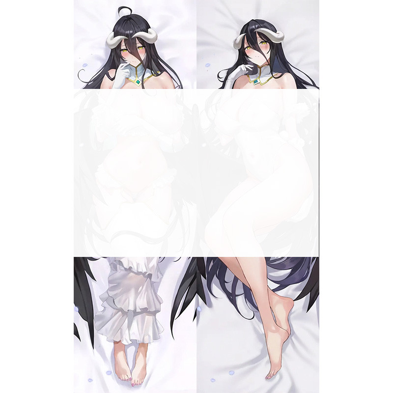ญี่ปุ่นอะนิเมะ Overlord Albedo Dakimakura ปลอกหมอนอะนิเมะโซฟานุ่มตกแต่งบ้าน 50x150 ซม.