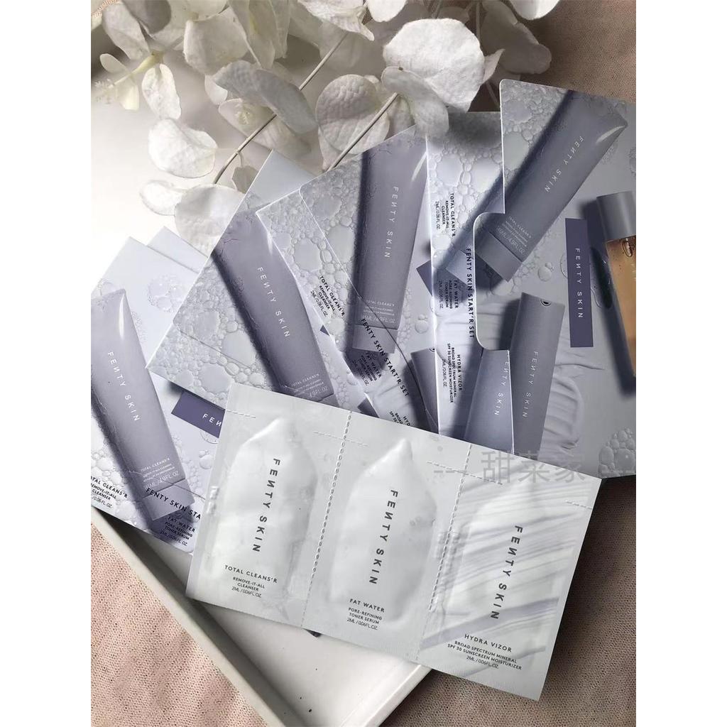Fenty Skin Rihanna Daily Skin Care ชุดสามชิ้นโทนเนอร์/น้ํายาทําความสะอาดผิวหน้า/เมคอัพไพรเมอร์ 5 ชิ้