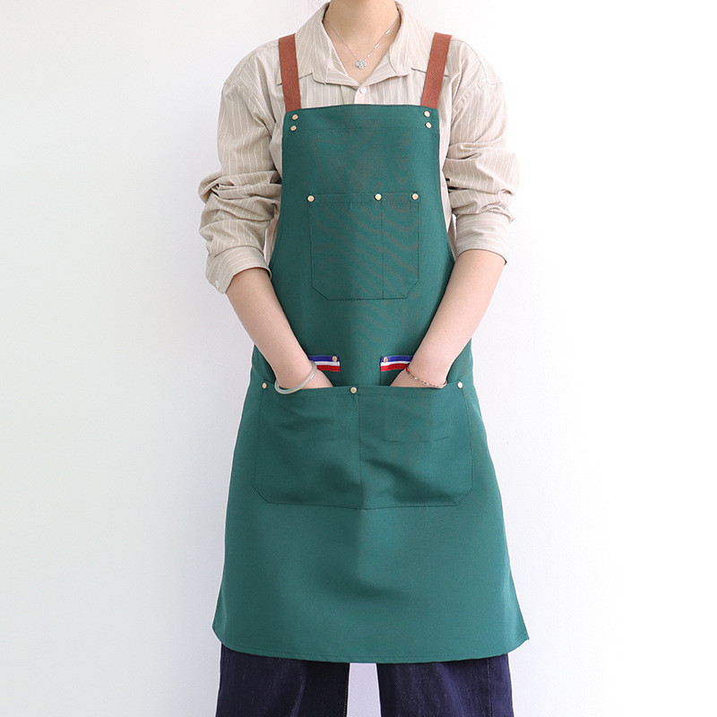 Restaurant workwear apron with suspenders, advertising workwear, kitchen apron