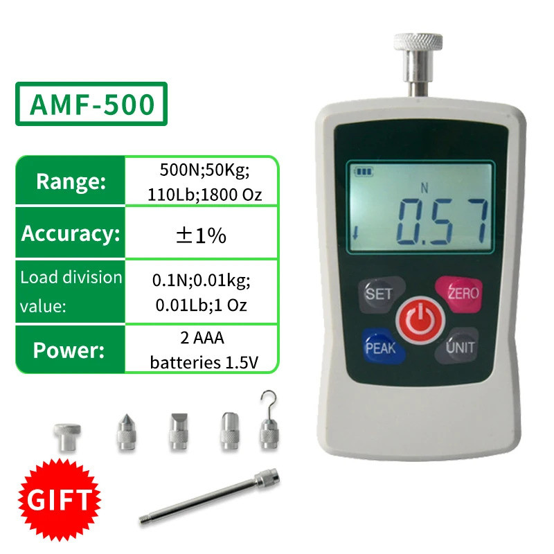 AMF-500 50KG 110Lb 1800Oz Digital Force Gauge แทน 500N Analog Force Gauge