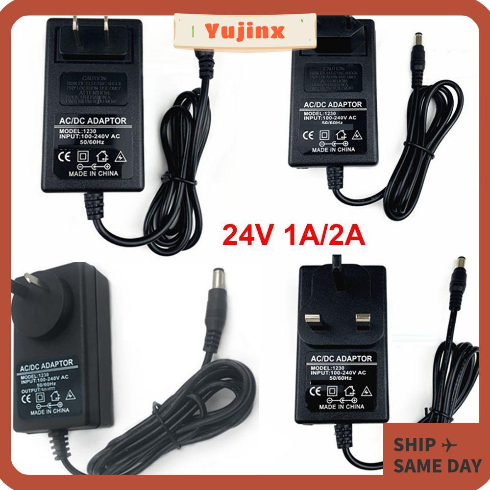 YUJINX 24V 1A ตัวแปลงกล้องวงจรปิด 24 โวลต์ 2000MA AC เป็น DC