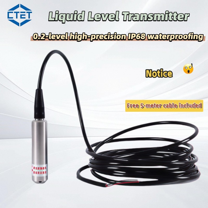 Submersible Level Transmitter, Static Pressure Water Level Sensor Probe for Fire Water Tanks and Poo