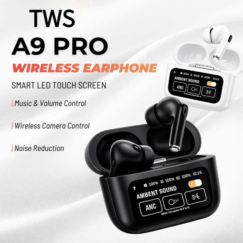 A9 Pro TWS Bone Conduction หูฟังจอแสดงผล LED กันน้ํากีฬาหูฟังพร้อมไมโครโฟน