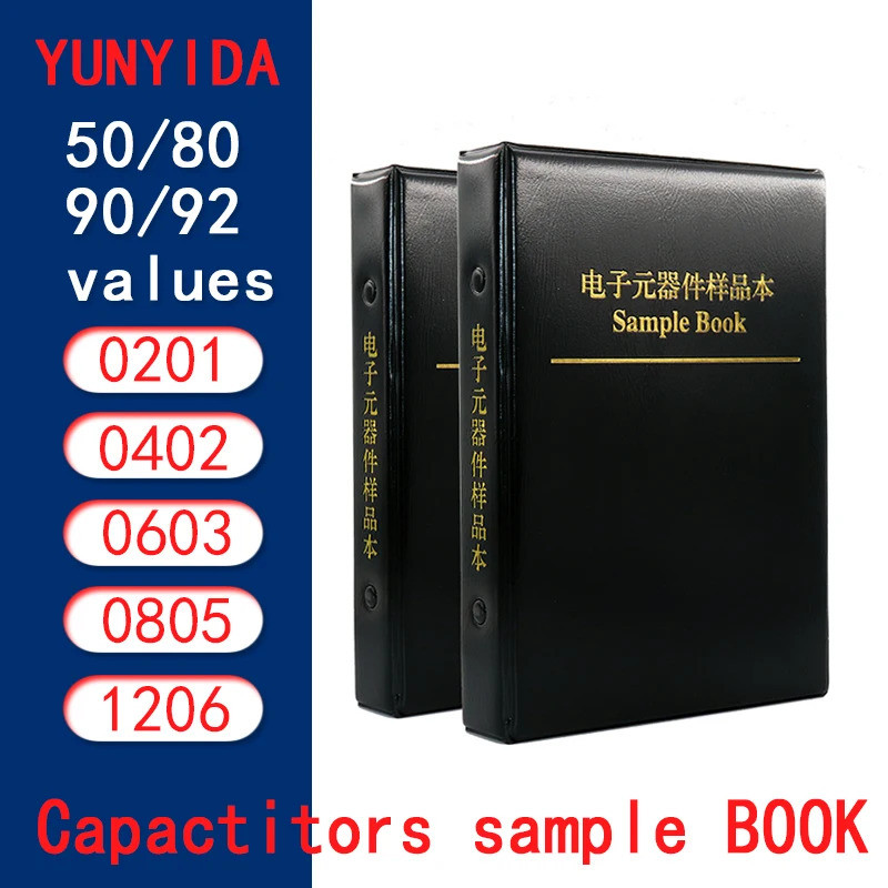 Capacitors Kit SMD Capacitor Sample Book 0201 0402 0603 0805 1206 Chip Assortment Pack 80/90/92 ค่า 