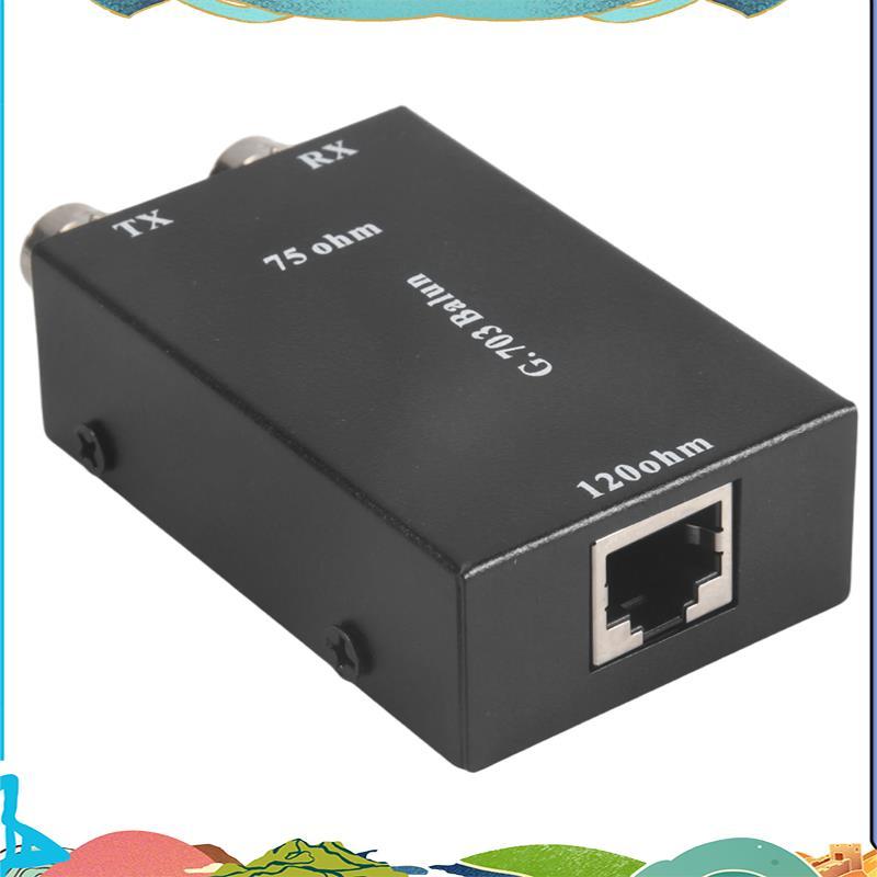 2.048Mbps G703 Coaxial BNC to RJ45 Transmitter E1 Converter Balance to Unbalance 75 Ohm to 120 Ohm I
