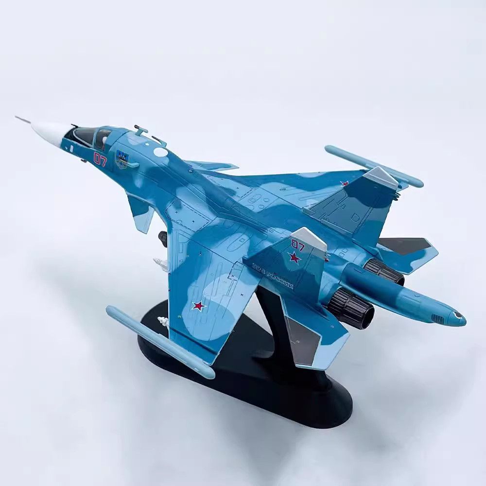 WLTK1: 100 รัสเซีย Su34SU34 Fighter Bomber จําลองเครื่องบินเครื่องบินรุ่นเครื่องประดับ