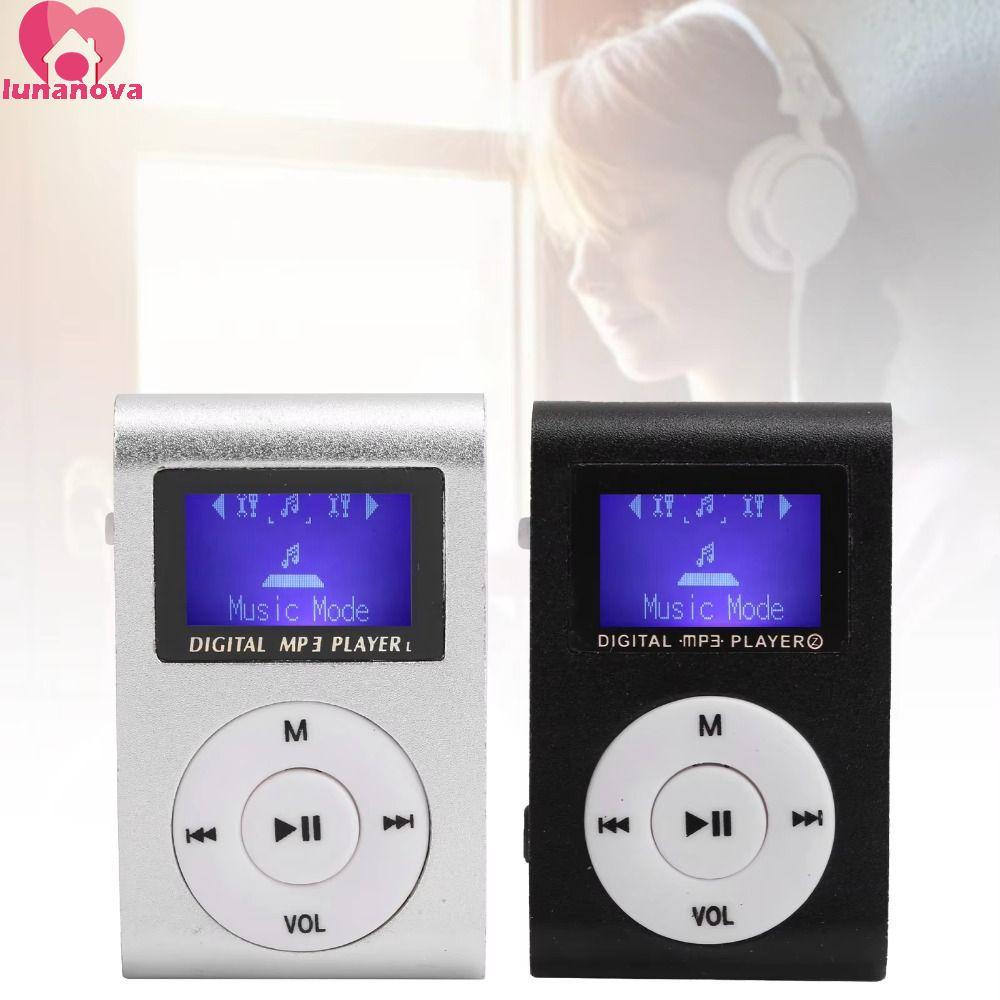 LUNANOVA เครื่องเล่น MP3 ขนาดเล็กแบบพกพา, เสียงไม่สูญเสียพร้อมหน้าจอ LCD USB MP3 เครื่องเล่นเพลง, หลายสีรองรับปุ่มสัมผัส SD TF Slim Student Walkman ฟังเพลง