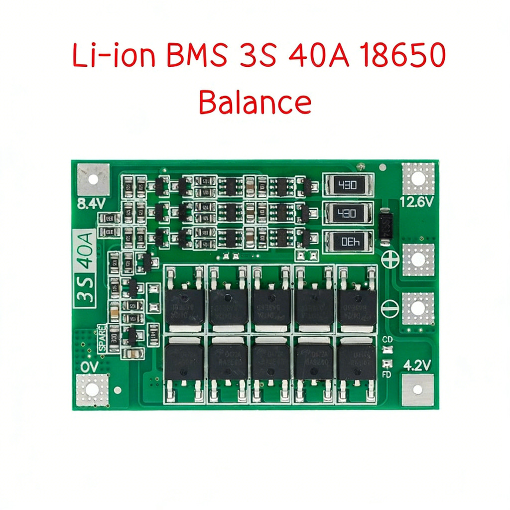 IGOOTECH บอร์ดชาร์จแบตเตอรี่ลิเธียม Li-on 3S 4S 5S 6S 10A 20A 30A 40A 18650 PCB BMS 3s BMS 4s BMS 5s