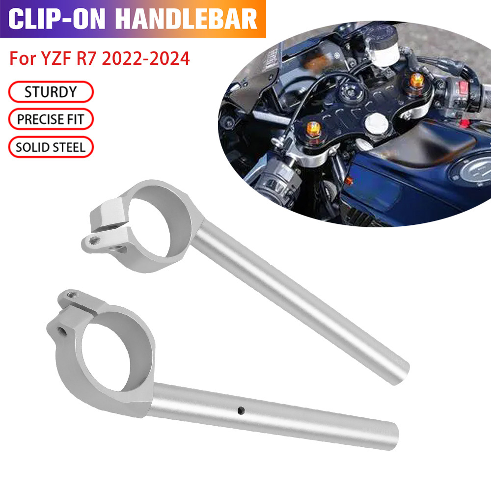 QI แฮนด์แฮนด์รถจักรยานยนต์ R7สำหรับ YZF-R7ยามาฮ่า YZFR7 R7 2022 2023 2024คลิปหนีบมือจับท่อส้อมบาร์