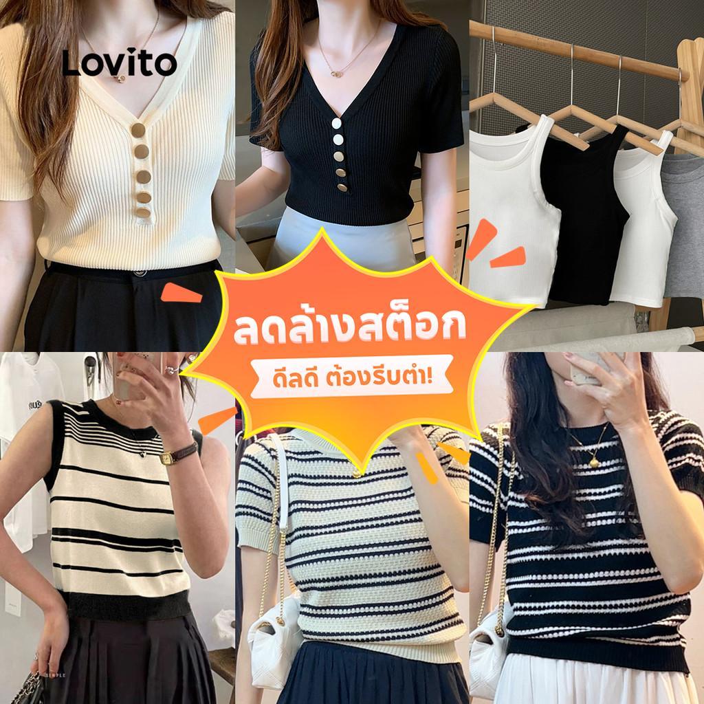 Lovito Special Casual Tops for Women (Size One Size)