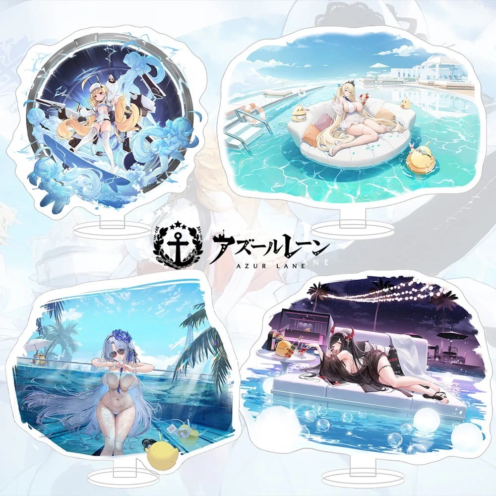 Standee Azur Lane mica รุ่นตัวอักษร Shinano New Jersey Shimakaze ผิวชุดว่ายน้ําโต๊ะศึกษาตกแต่งของขวัญอะนิเมะเกม