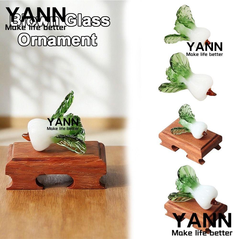 YANN แก้ว Bok Choy, แก้วเป่า Bok Choy รูปร่างคริสตัลตกแต่งโต๊ะ, การออกแบบความเจริญรุ่งเรืองเครื่องปร